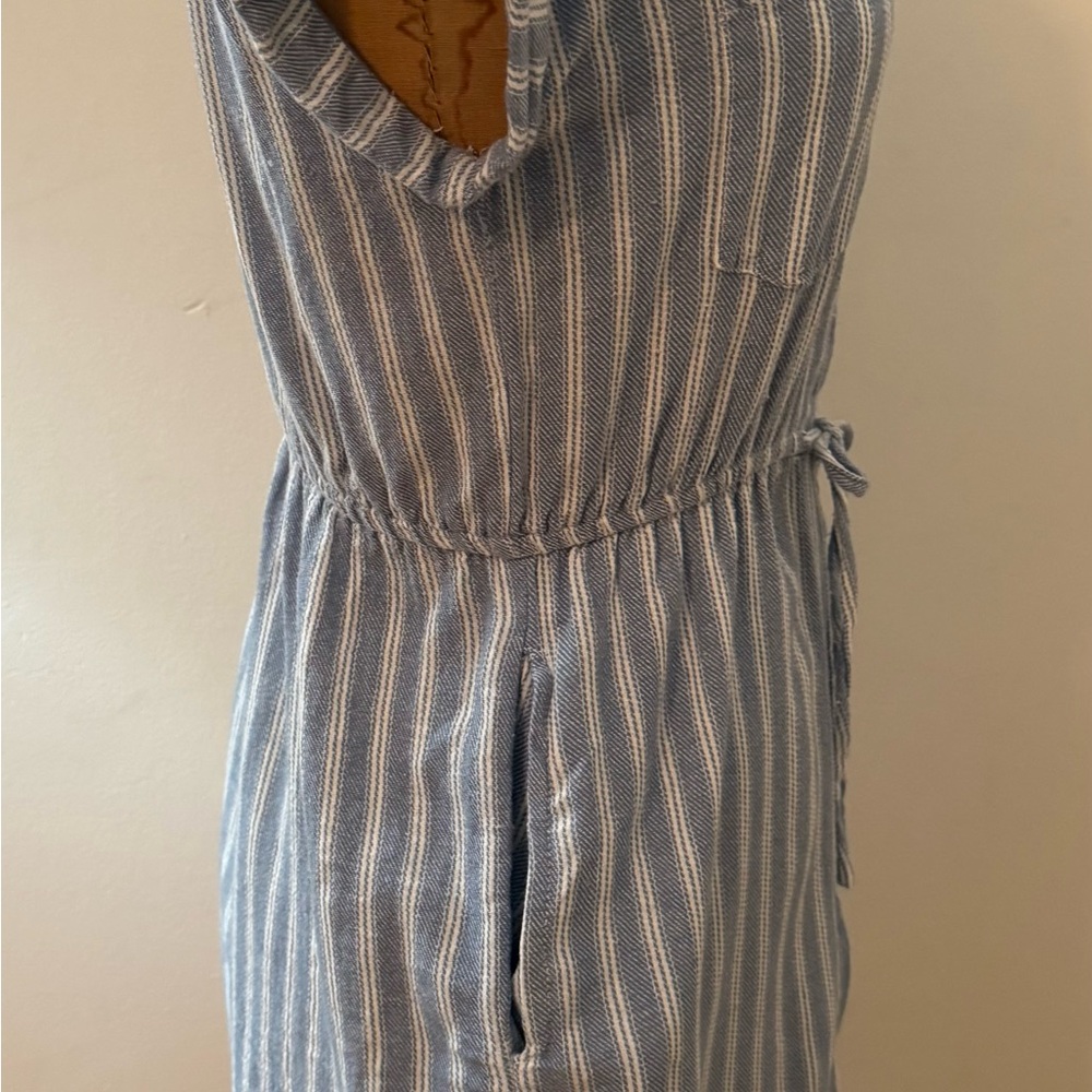 Japna Blue and White Striped Dress - Picture 4 of 8
